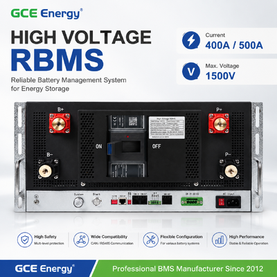 نظام إدارة البطارية GCE Energy High Voltage BMS 1500V MAX 500A / 400AB.